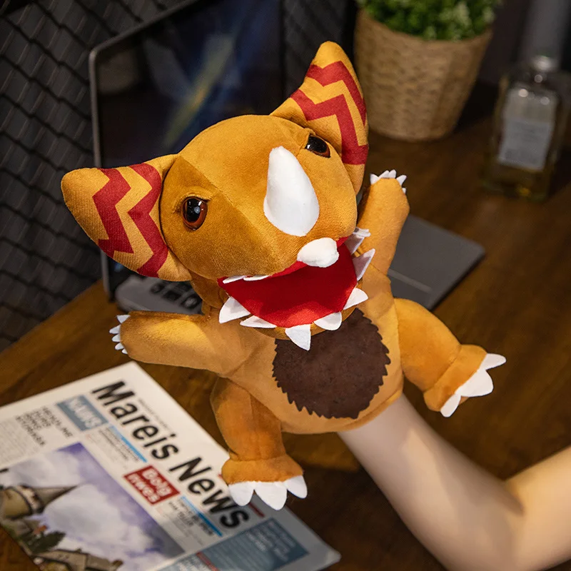 Dinosaur Animal Hand Puppets Tyrannosaurus Rex Plush Gloves Show Props Tiger Animal Mouths Move Rabbit Plush Toys - Image 15