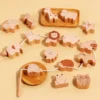 Kids Montessori Wooden Lacing Toy DIY Wooden Beads for Children Cartoon Animals Fruit Letter Digital Beads Threading Toys Gifts