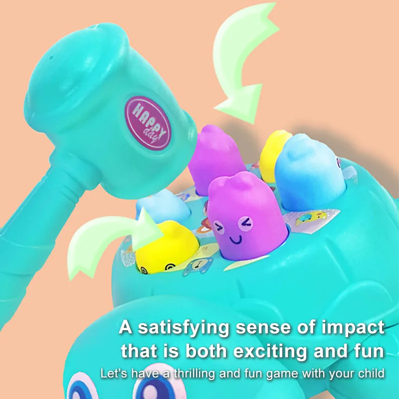 Montessori Toys Decompression Early Educational Children Plastic Cartoon Cute Turtle Finger Whack-A-Mole Toy for Kids Pounding - Image 6