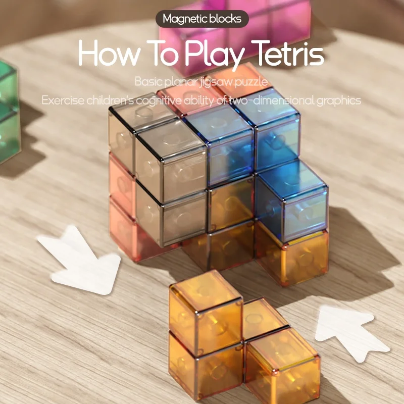 Magnetism Cube Block Puzzle Building Block Magnetism Embedded Assembly Toys Boys and Girls Intellectual Development Toys - Image 4