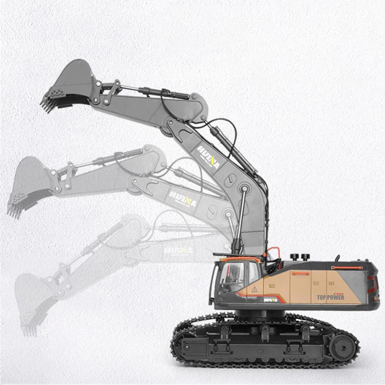 Kouyikou 1/14 Radio Control Excavator Remote Control Hydraulic Electric Metal Excavator Toy - Image 6