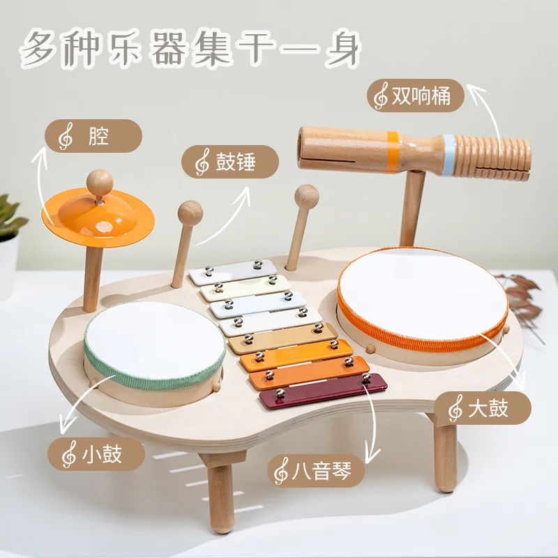 Montessori Wooden Musical Instrument Set Percussion Educational Toys for Kids - Image 3