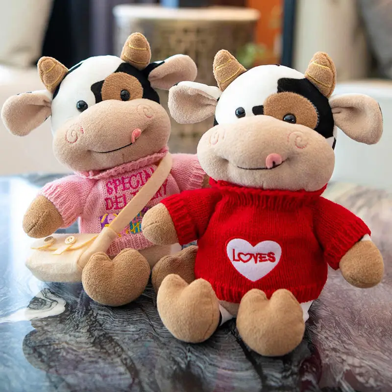 Manufacturers Wholesales Animal Stuffed Toys Custom Spotted Cow Cute Doll for Girlfriend Birthday Gift - Image 2