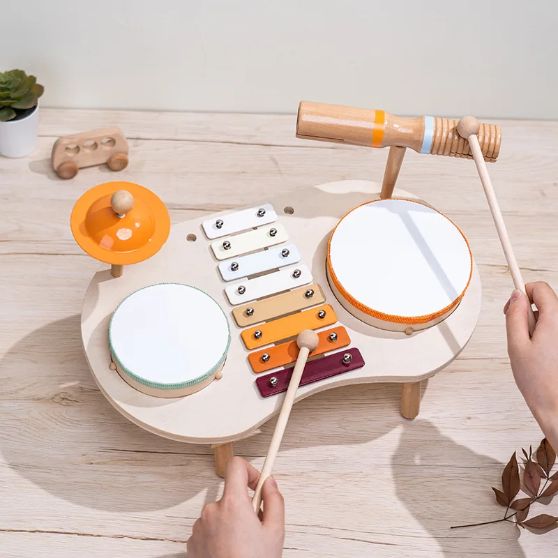 Montessori Wooden Musical Instrument Set Percussion Educational Toys for Kids - Image 5
