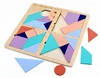 Wooden 3 in 1 Educational Puzzle Blocks DIY Montessori Wooden Brain IQ Training Paper Cutting Puzzle for Children 3 -6 Years Old - Image 8