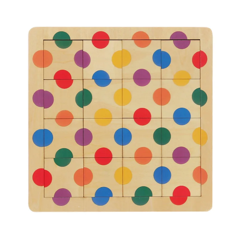 High Quality Pattern Creative Shape Color Cognitive Board Games Building Blocks Children Educational Wooden Puzzle Toys Kids - Image 5