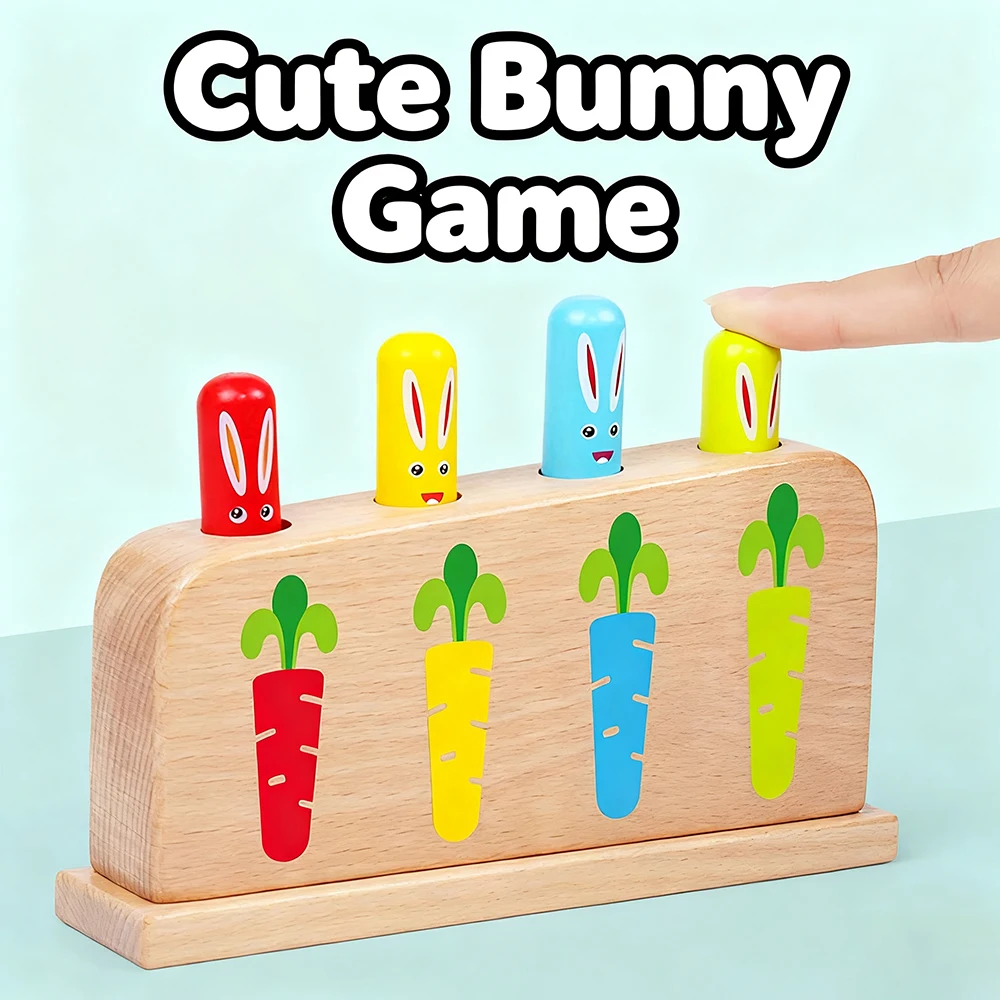 Pop up Toy Montessori Jumping Rabbit Toy Tumbling Toy for Hand-Eye Coordination & Fine Motor Skills Preschool Learning Game - Image 5