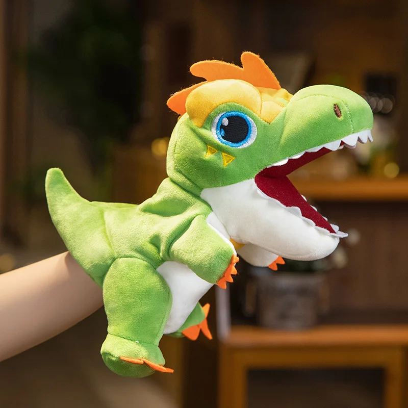 Dinosaur Animal Hand Puppets Tyrannosaurus Rex Plush Gloves Show Props Tiger Animal Mouths Move Rabbit Plush Toys - Image 13