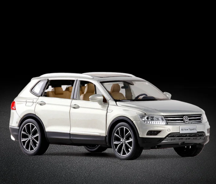 SH Model 1:32 Tiguan L Open Door Sound and Light Back Metal Car Model Toy Birthday Gift Company Gift Collection - Image 3