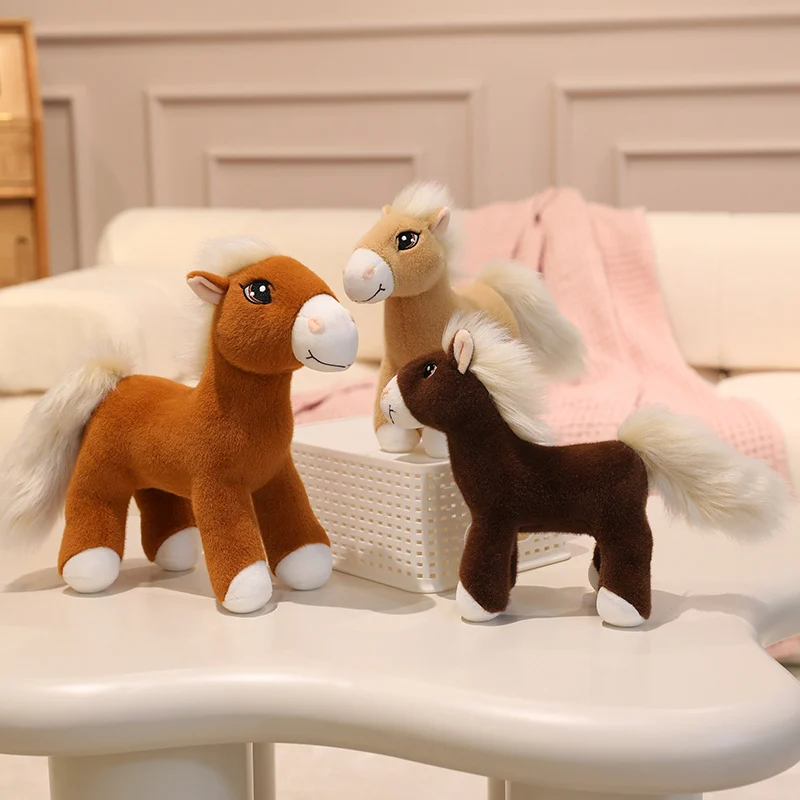 Soft Stuffed Animal Horse Toy Adorable Horse Stuffed Animal Cuddly Horse Plush Toy Gifts for Kids - Image 3
