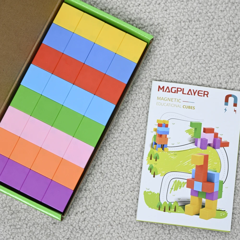 Toddler Kids Educational Toys 3D DIY Magnet Blocks Set 2.5cm Magnetic Building Block Cubes for Children - Image 4