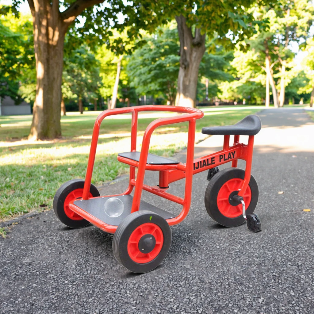 2025 Steel-Fork Single-Speed Double Seat Tricycle Playground Toy Ordinary Pedal Kids' Bike for Children - Image 3