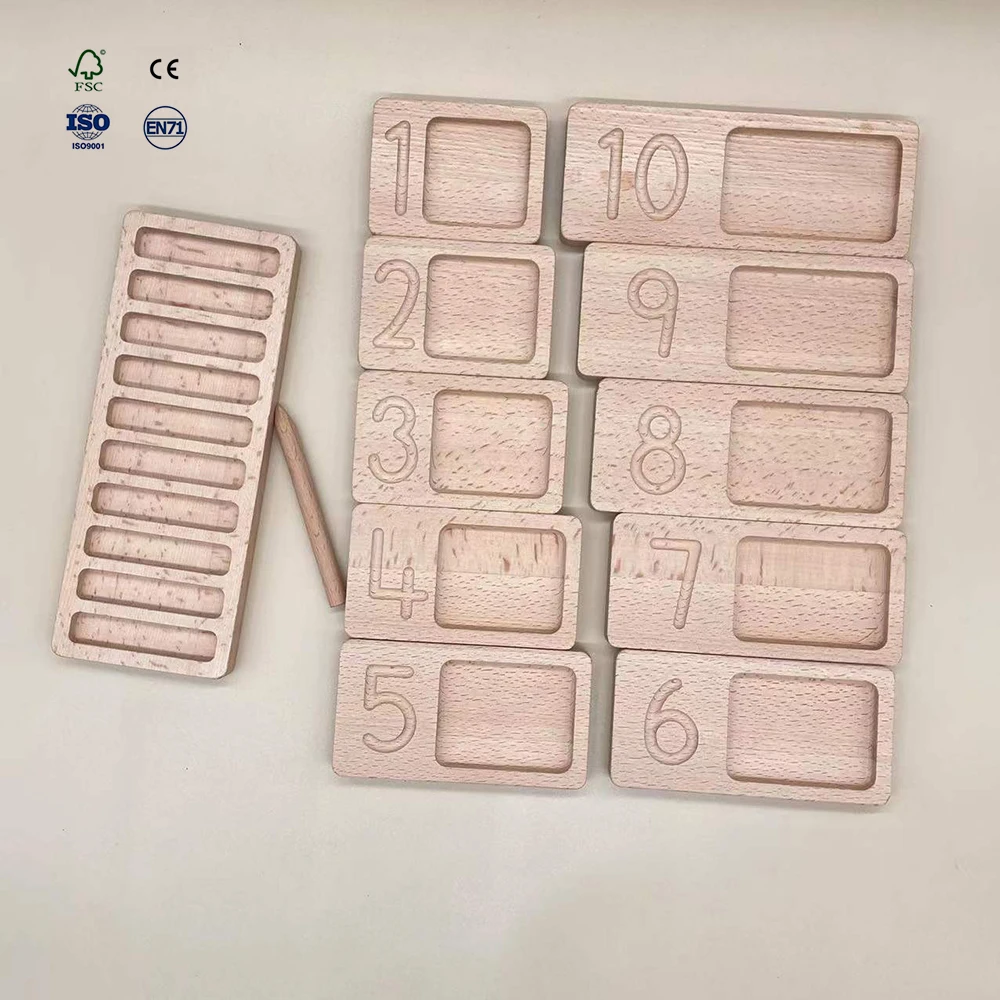 Wooden Ladybug Educational Toy Solid Wood Ladybug Toy Montessori Teaching AIDS Digital Toys Hand-eye Coordination - Image 9