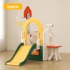 Feiqi Kids Fun Space Slide  Tent House Playhouse  Home Children's Playground Plastic Toy Baby Slides Set for Kids Indoor