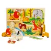Custom Wooden 3D Puzzle Jigsaw Toys for Children Cartoon Animal Vehicle Wood Toddler Puzzles