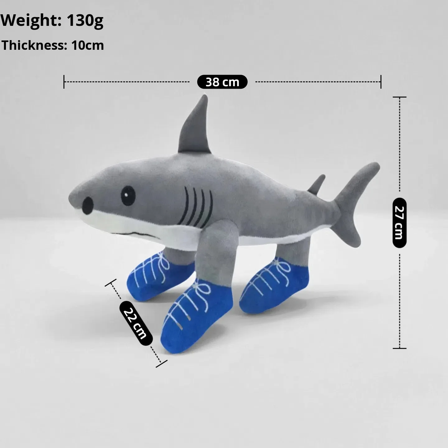 Tungtungsahur Shark Ai American Mountain Sea Classic Spoof Super Soft Plush Toy Doll New PP Cotton Washed Bag - Image 3