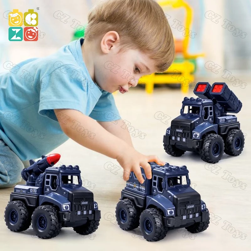 CZ Factory Pull Back Military Truck Friction Vehicles Car ModelsToy Inertia 4WD off Road Friction Toy Vehicle for Kids - Image 2