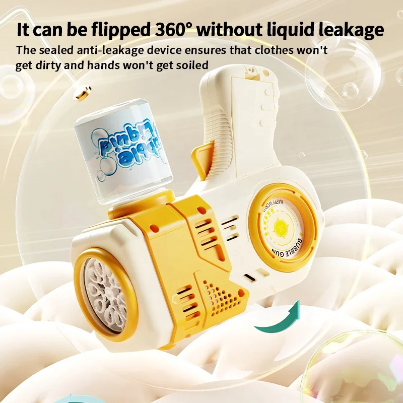 Hot Selling Bubble Guns Soap Toy for Kids Electric Bubble Gun With Light Automatic Bubble Gun for Wedding Toys - Image 6