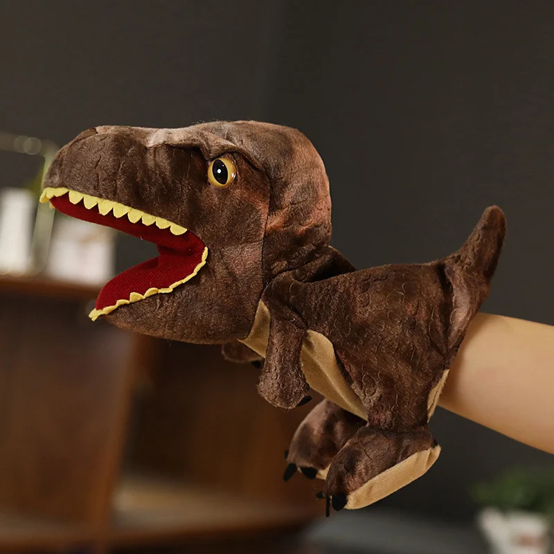 Dinosaur Animal Hand Puppets Tyrannosaurus Rex Plush Gloves Show Props Tiger Animal Mouths Move Rabbit Plush Toys - Image 12
