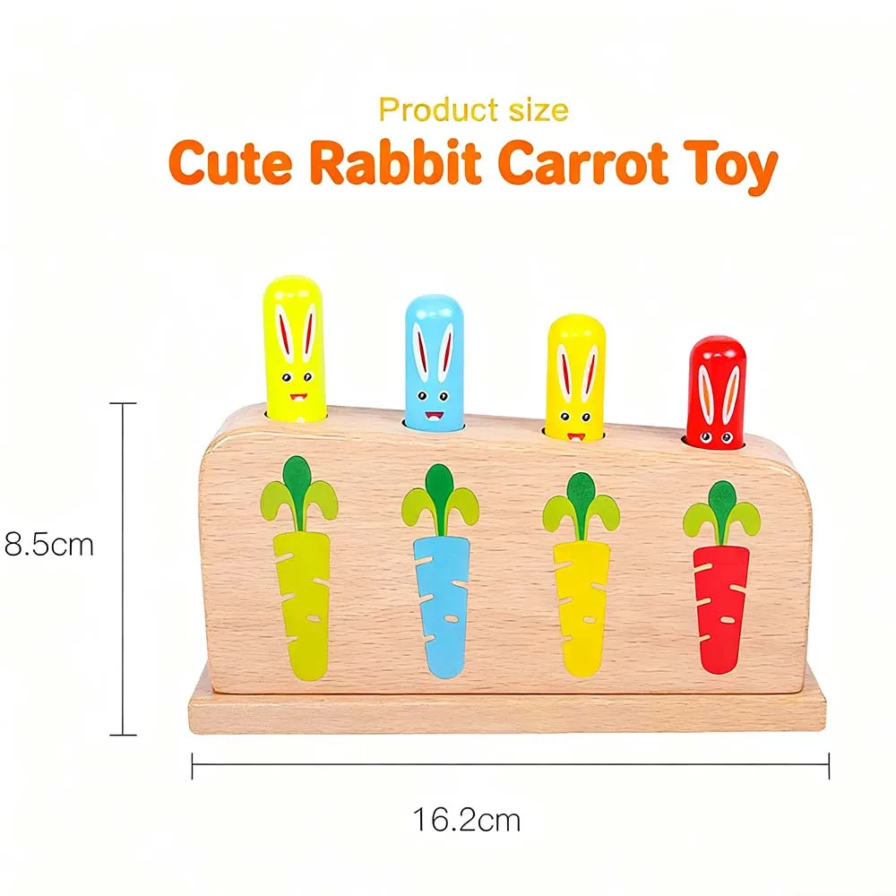 Pop up Toy Montessori Jumping Rabbit Toy Tumbling Toy for Hand-Eye Coordination & Fine Motor Skills Preschool Learning Game - Image 7