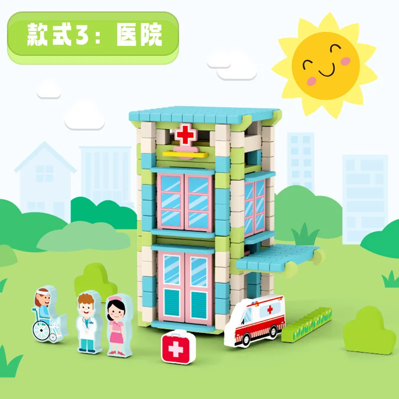 Montessori Creative Building Blocks Wooden Toys for Kids Educational Little Architect Children Stacking Assembling LearningToy - Image 10