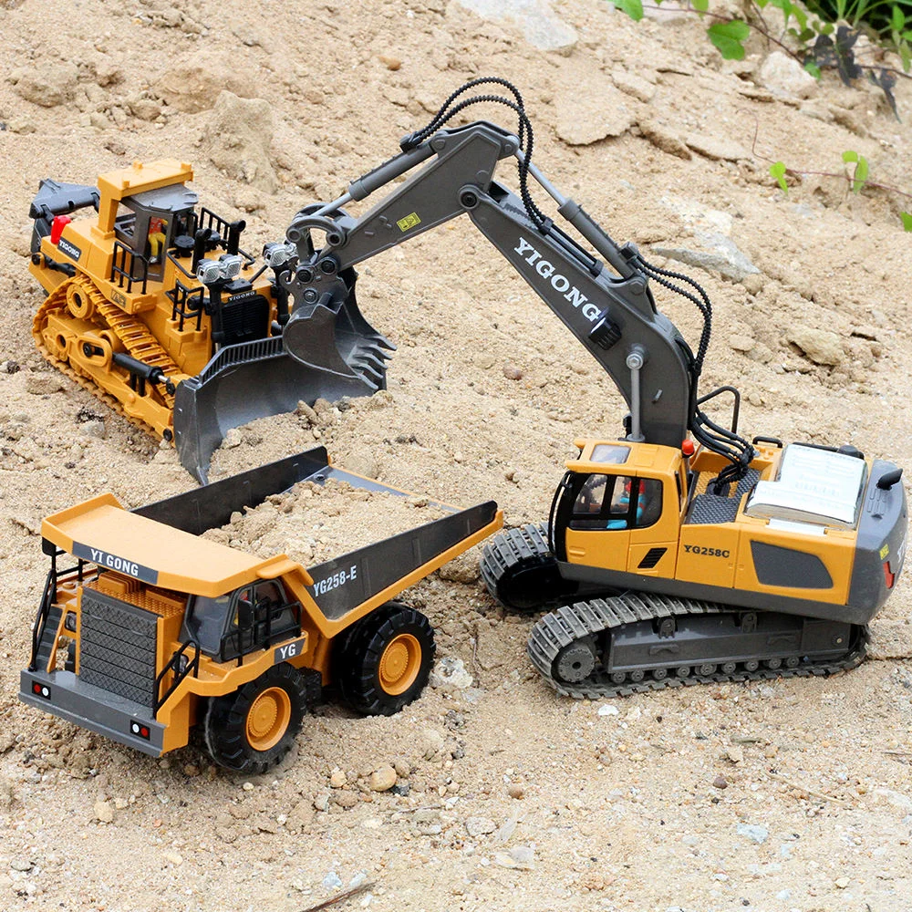 1 20 Kids RC Excavator 2.4GHz 11CH RC Construction Truck Engineering Vehicles Educational Toys with Light Music - Image 3