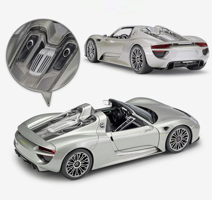 WELLY1: 18 Diecast Model 918 Spyder Roadster Vehicle Simulation Alloy Car Model Collection Decoration - Image 5