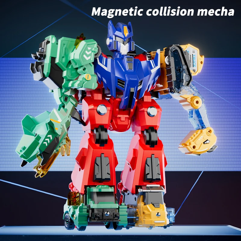 Hot Selling Christmas Gifts for Boys 6-in-1 Transformable Magnetic Attraction Dinosaur Robot Transforming Puzzle Toys for Kids - Image 2