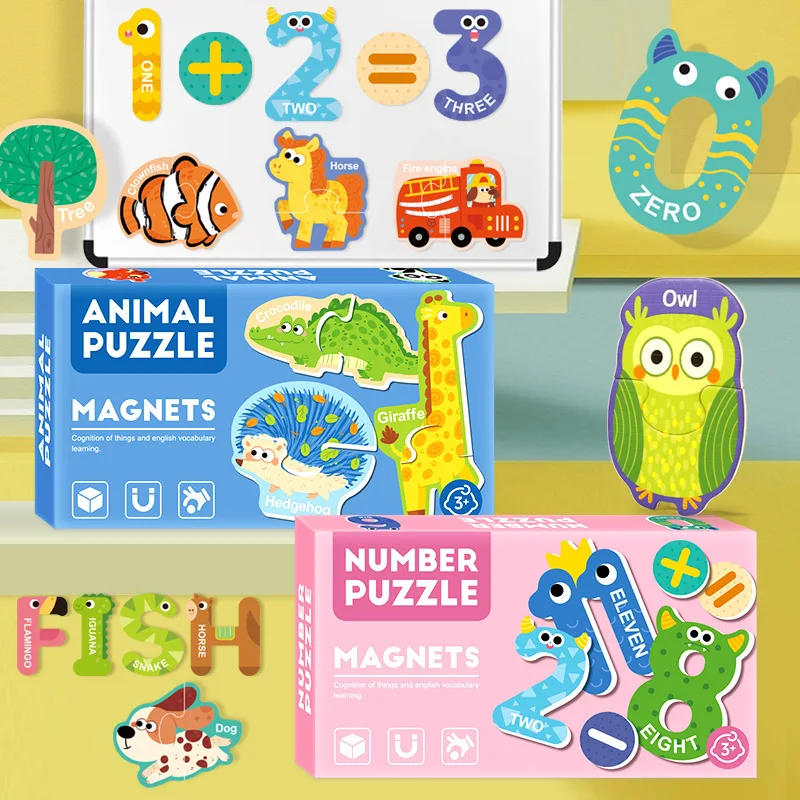 Magnetic Fridge Magnets Jigsaw Puzzles Brain-teasing Toys Montessori Educational Toy - Image 2