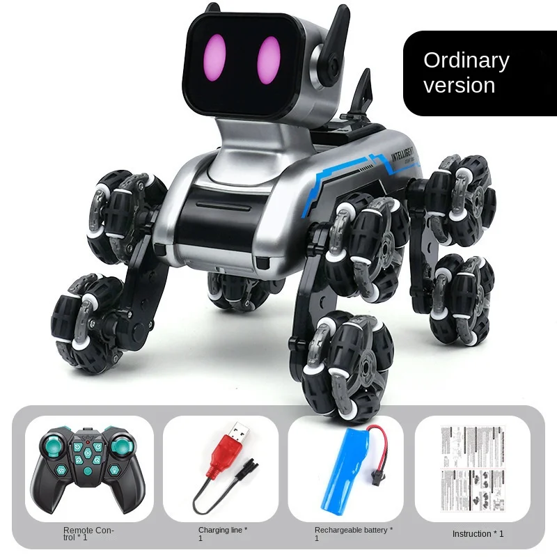 Eight-Wheel Stunt Mechanical Children's Intelligent Robot Remote RC Dog Toy - Image 4
