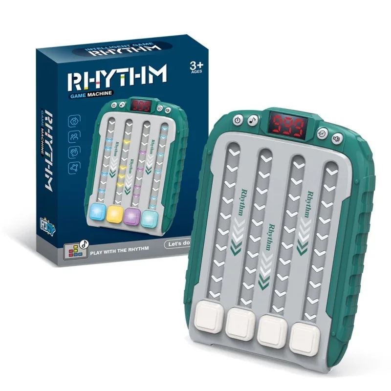 Puzzle Game Machine Electronic Music Rhythm Montessori Pockets Travel Toy Light Up Educationa Sensory Fast Push Table Game - Image 8