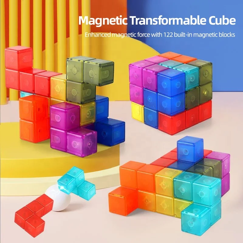 Magnetism Cube Block Puzzle Building Block Magnetism Embedded Assembly Toys Boys and Girls Intellectual Development Toys - Image 2