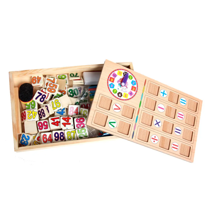 Maths Montessori Toy Learning Box, Number Game with Drawing, Wooden Board, Educational Toy for Children 4 5 6 Years Old - Image 4