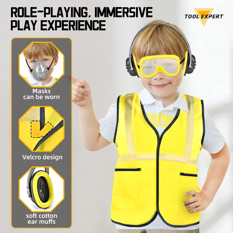 KYK Hot Sale Plastic Pretend Play Set Toy for Kids Electric Toy Tool Set Engineer Tool Play Set Toy for Boy - Image 4