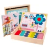 2025 New Arrival Design Puzzle Set Travel Tangrams Imaginative Magnetic Shapes Play Imaginative Wooden Box