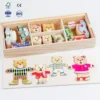 Wooden DIY Toys Four Bear Change Clothes Puzzle Wooden Puzzle Montessori Teaching AIDS Early Education Toys Educational Toys