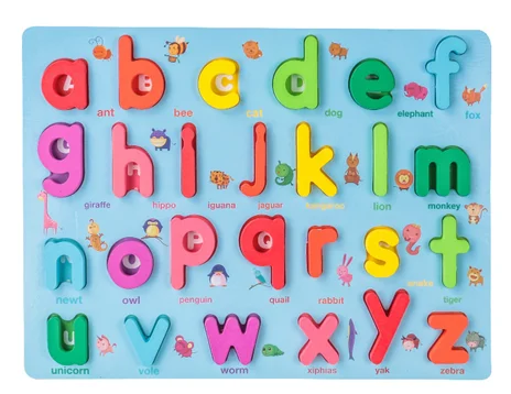 Wooden Alphabet Puzzles ABC Upper Case Letter and Number Puzzle Wood Montessori Learning Board Educational Toys for Toddlers - Image 2