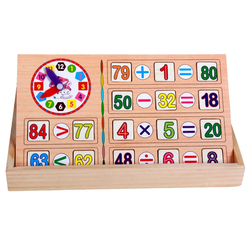 Maths Montessori Toy Learning Box, Number Game with Drawing, Wooden Board, Educational Toy for Children 4 5 6 Years Old - Image 3