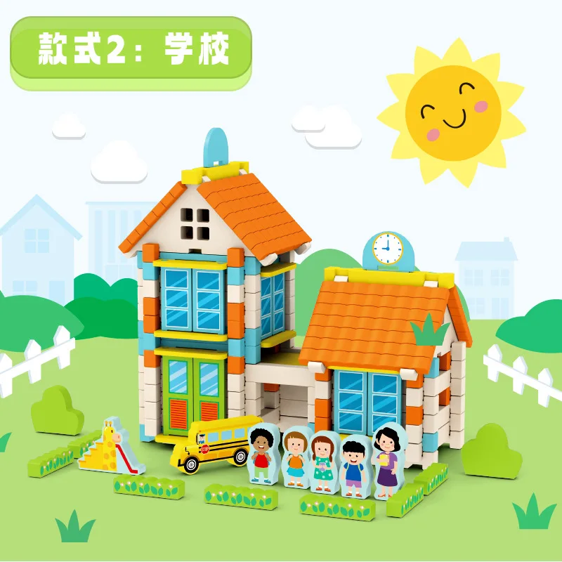 Montessori Creative Building Blocks Wooden Toys for Kids Educational Little Architect Children Stacking Assembling LearningToy - Image 9