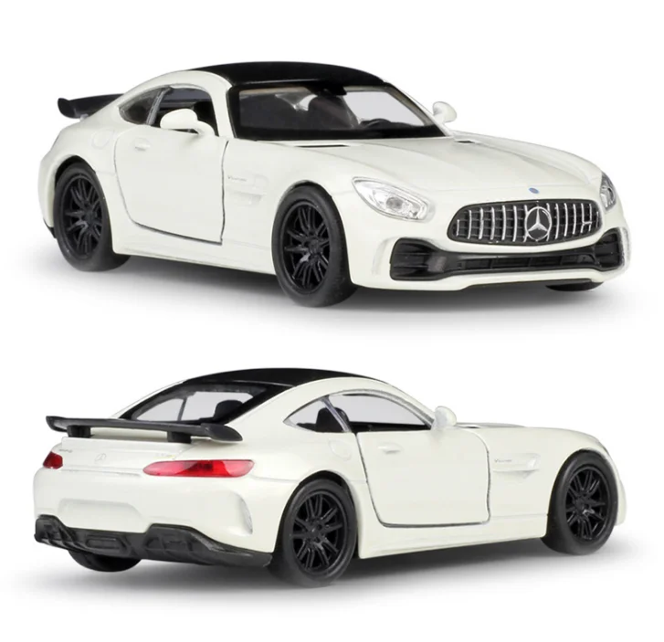 WELLY 1: 36 Mercedes-AMG GTR Simulation Alloy Car Model Pull Back Car Toy MENTAL MODEL for Boy Collection Decoration - Image 5