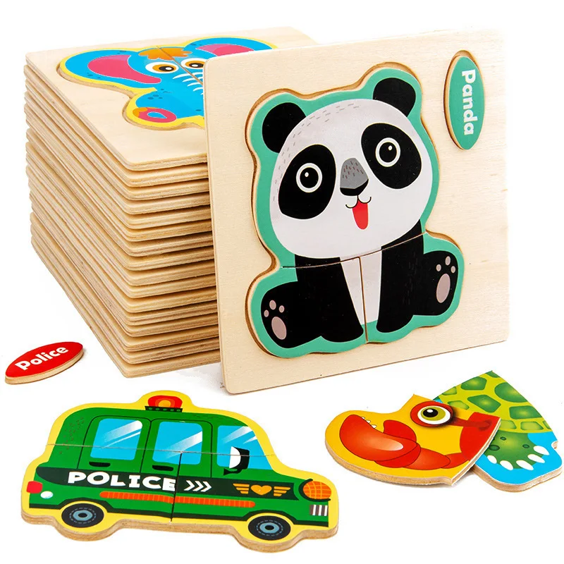 Toddler Puzzles Wooden Learning Montessori Toys Preschool Educational Toddler Activities Puzzle Games Bus Rocket Puzzles - Image 6