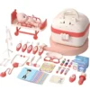 He5fc536cf0e94a2d83375521fb18c3b5i.webp Wholesale Medical Kit with Storage Box Hippo Hot Sale Doctor Pretend Play Set with Light & Sound Dentist Role Play Set for Kids