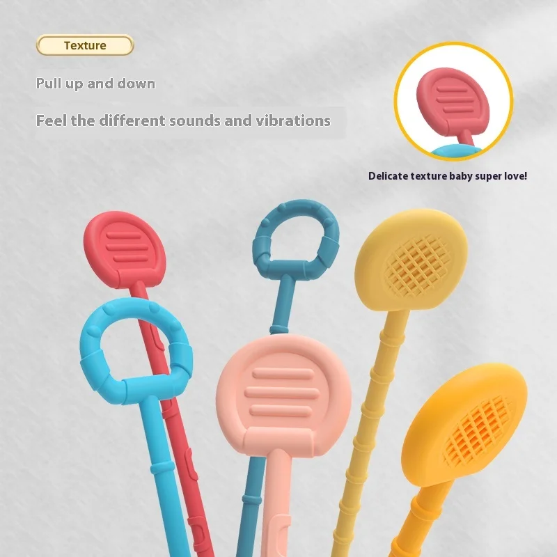 BJQ Cute Crab Soft Silicone Baby Rattles Sensory Pull String Montessori Educational Toy for Early Finger Training - Image 6