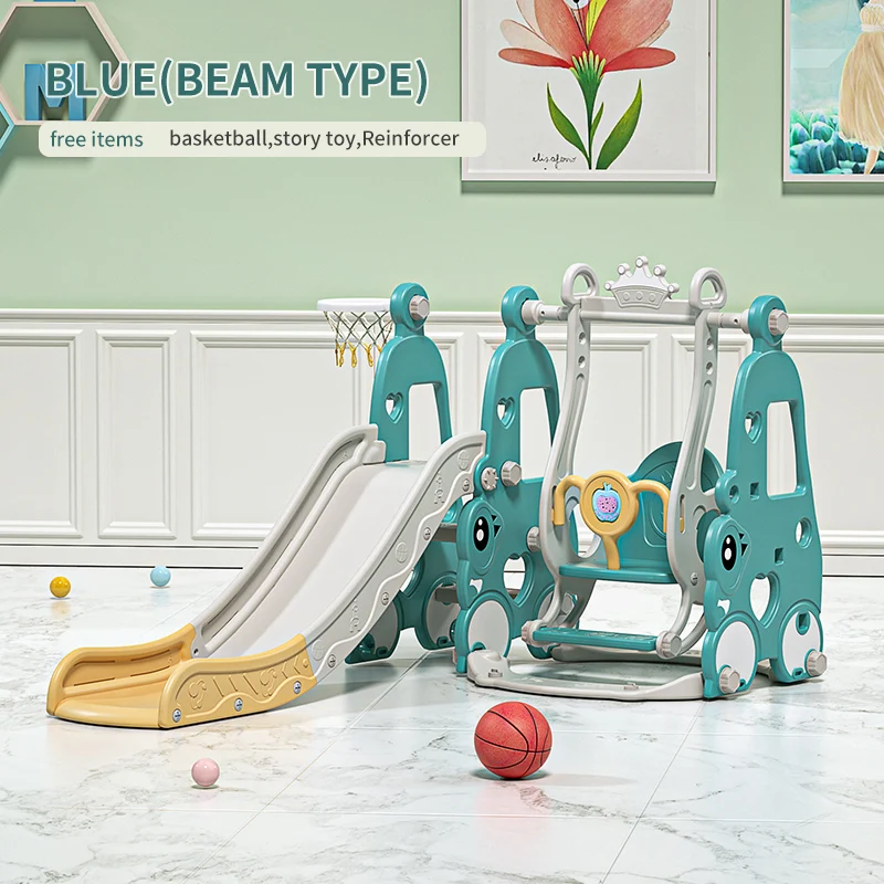 6 in 1 Indoor Room Plastic Swing Slide Toy Set HDPE Material Baby Climbing Equipment with Slide for Park Children's Playground - Image 7