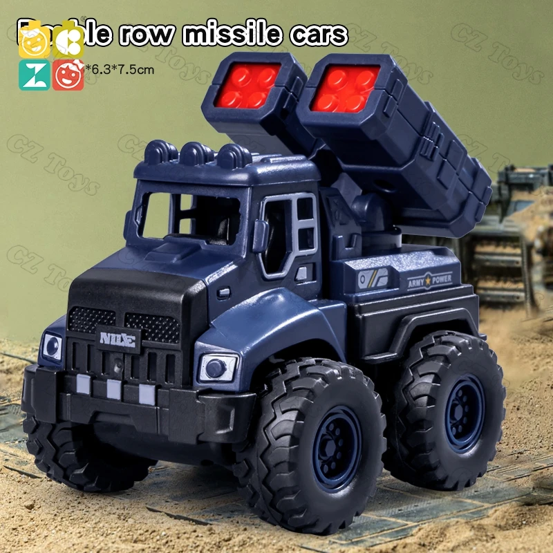 CZ Factory Pull Back Military Truck Friction Vehicles Car ModelsToy Inertia 4WD off Road Friction Toy Vehicle for Kids - Image 10