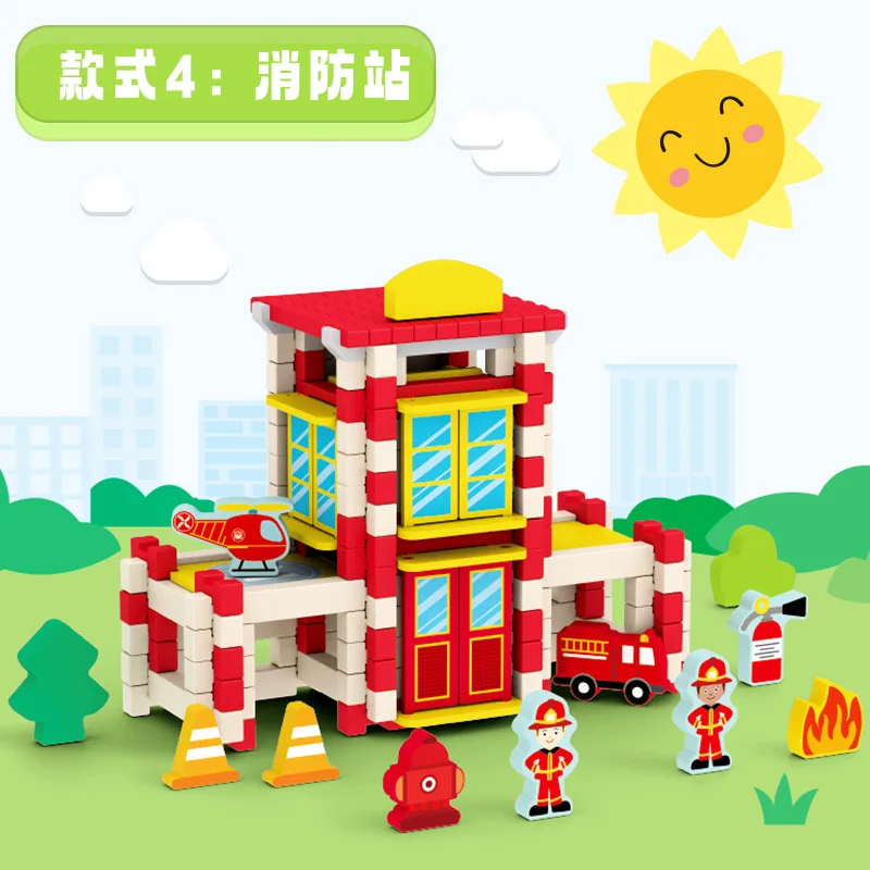 Montessori Creative Building Blocks Wooden Toys for Kids Educational Little Architect Children Stacking Assembling LearningToy - Image 8