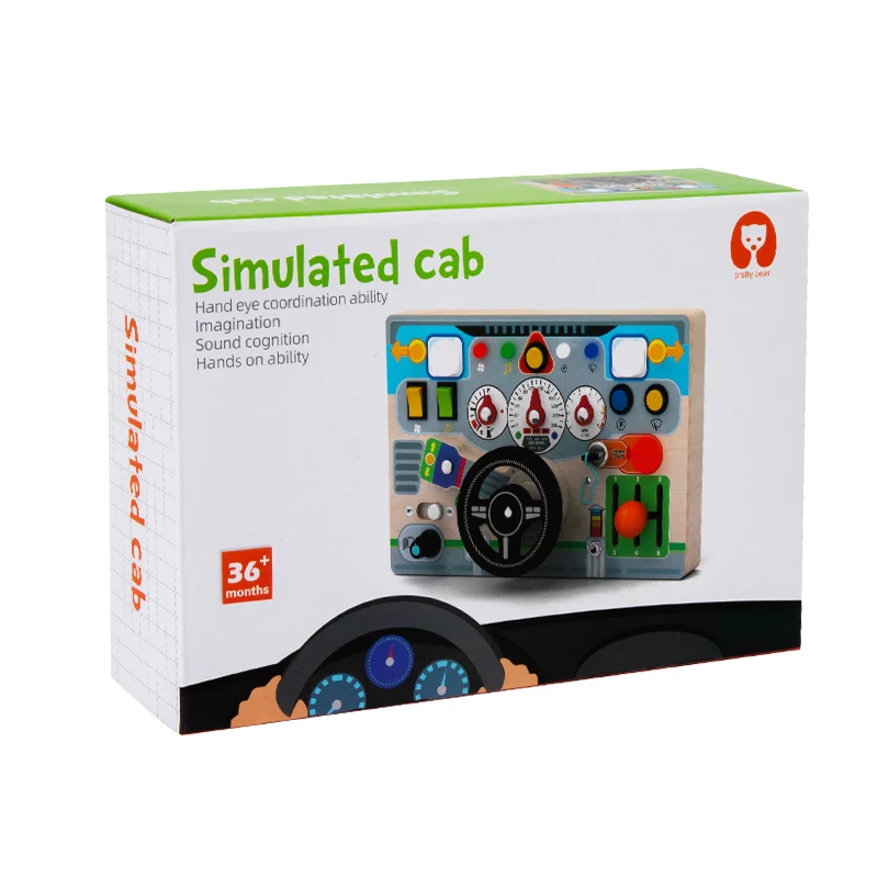 Children Early Educational Montessori Busy Steering Wheel Simulation Driving Experience Driving Fun Wooden Toys - Image 6