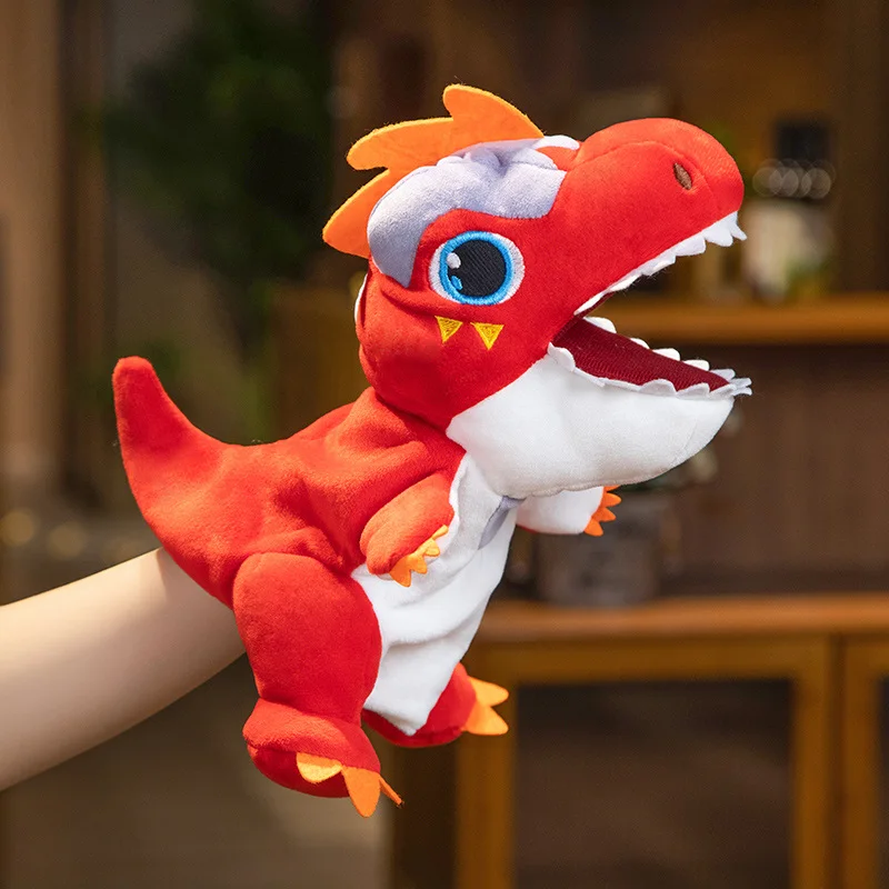 Dinosaur Animal Hand Puppets Tyrannosaurus Rex Plush Gloves Show Props Tiger Animal Mouths Move Rabbit Plush Toys - Image 14