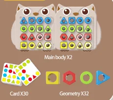 BJQ Owl Hot Sale Shape Colour Pair Improve Coordination Cognition Montessori Toy Parent-Child Interactive Children's Games - Image 7