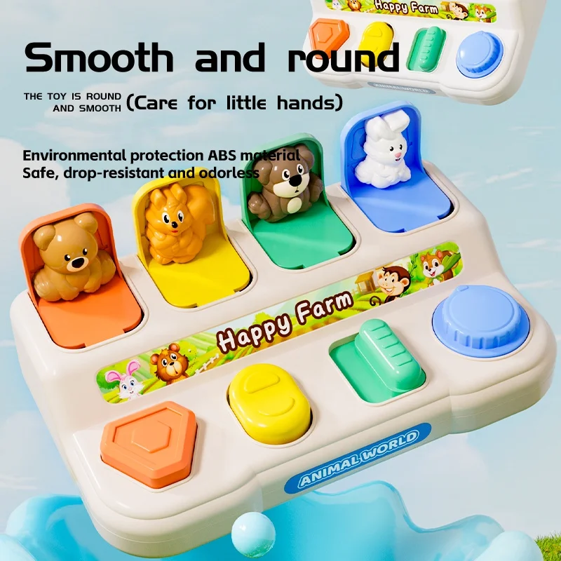 Children Animal Peek-a-boo Machine Game Early Learning Cognitive Exercise Toys Baby Finger Flexible Safety Pop-up Switch Box - Image 3